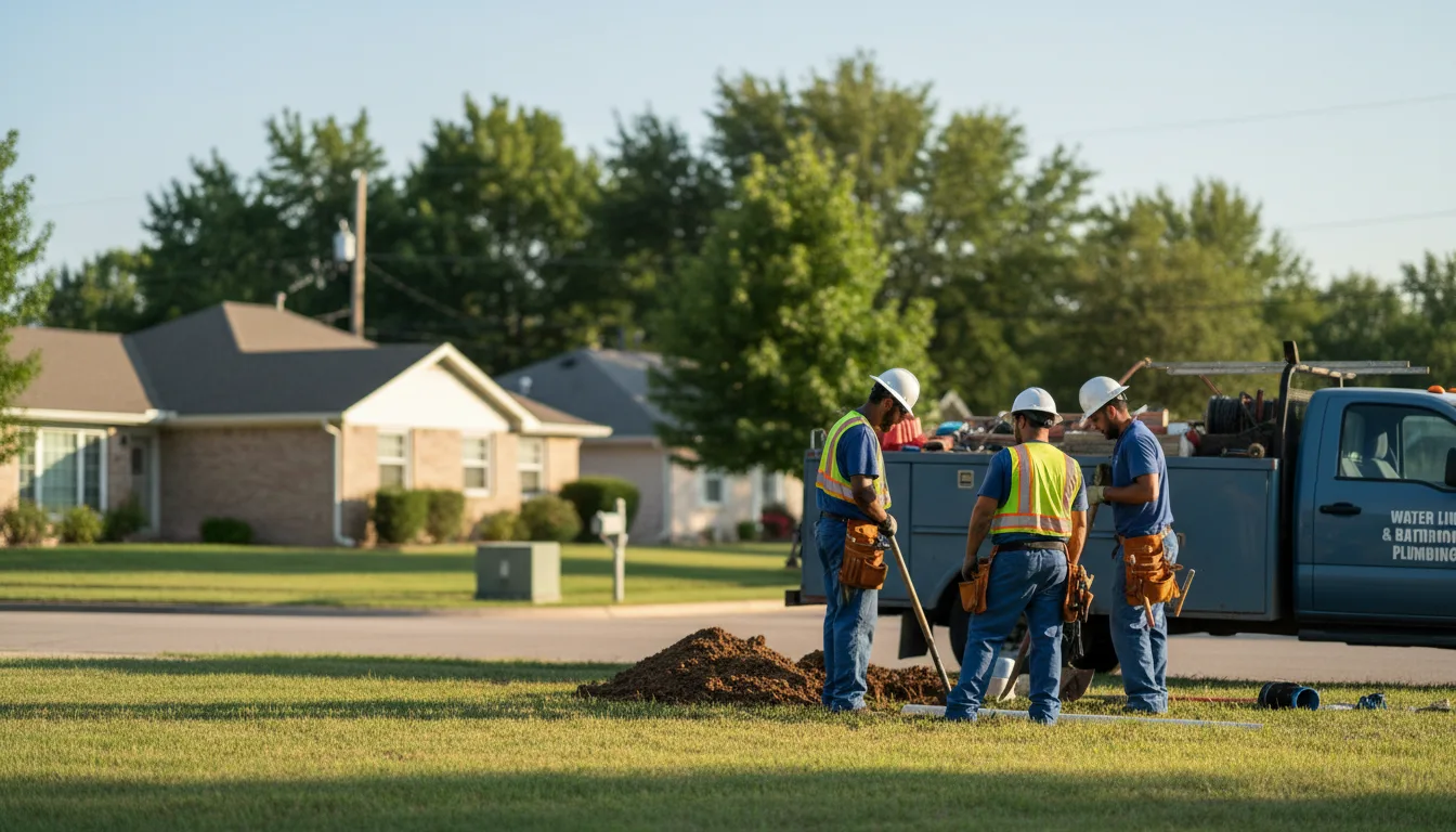 Residential water line and bathroom plumbing service in Olyphant, PA